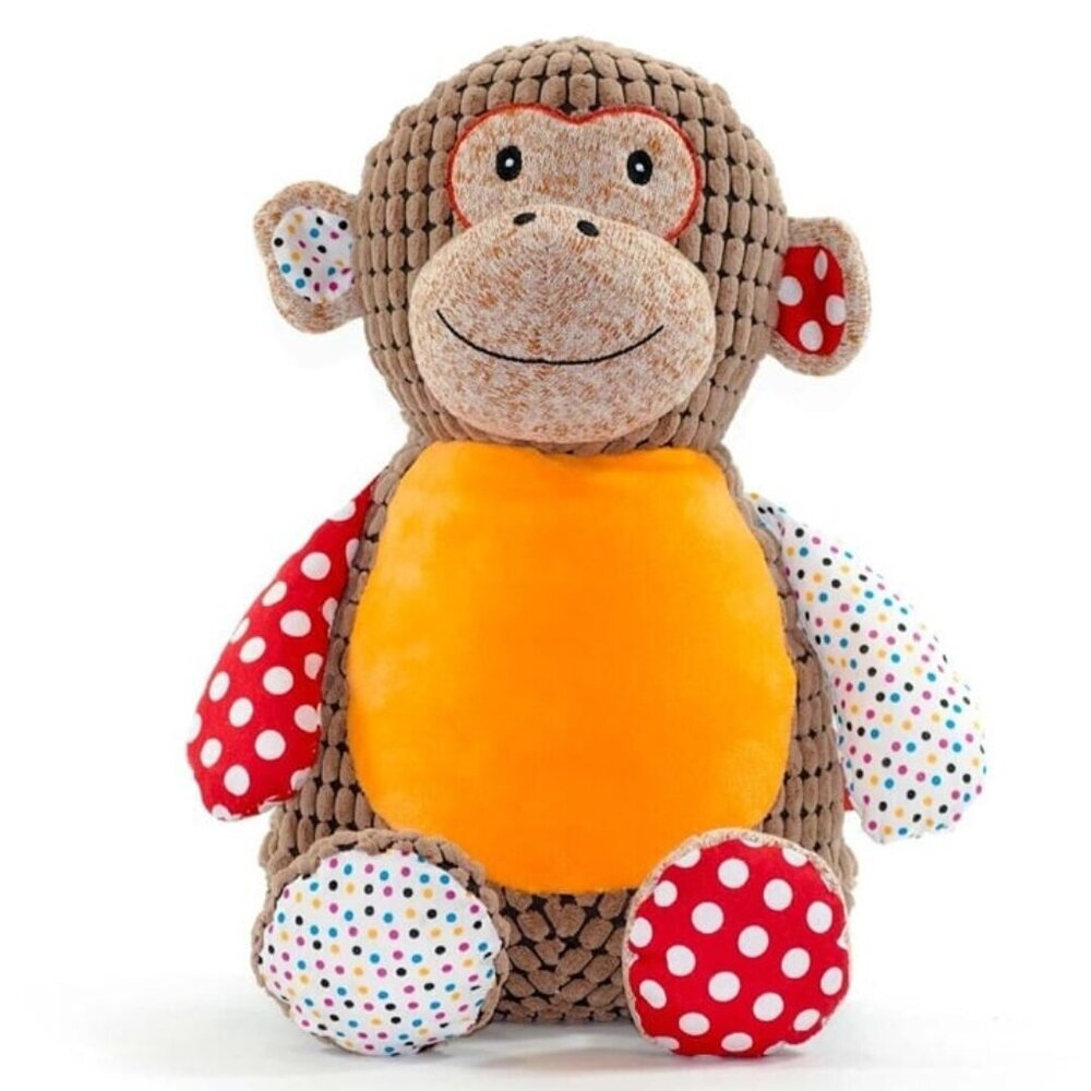 Monkey Huggles Plush - Patterned Sensory Stuffed Animal & Plushie‎ - Ages 0+